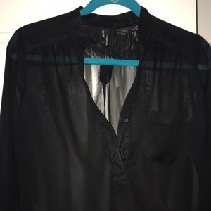 Black sheer blouse